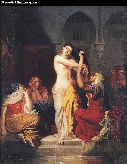 Theodore Chasseriau Dimensions and material of painting